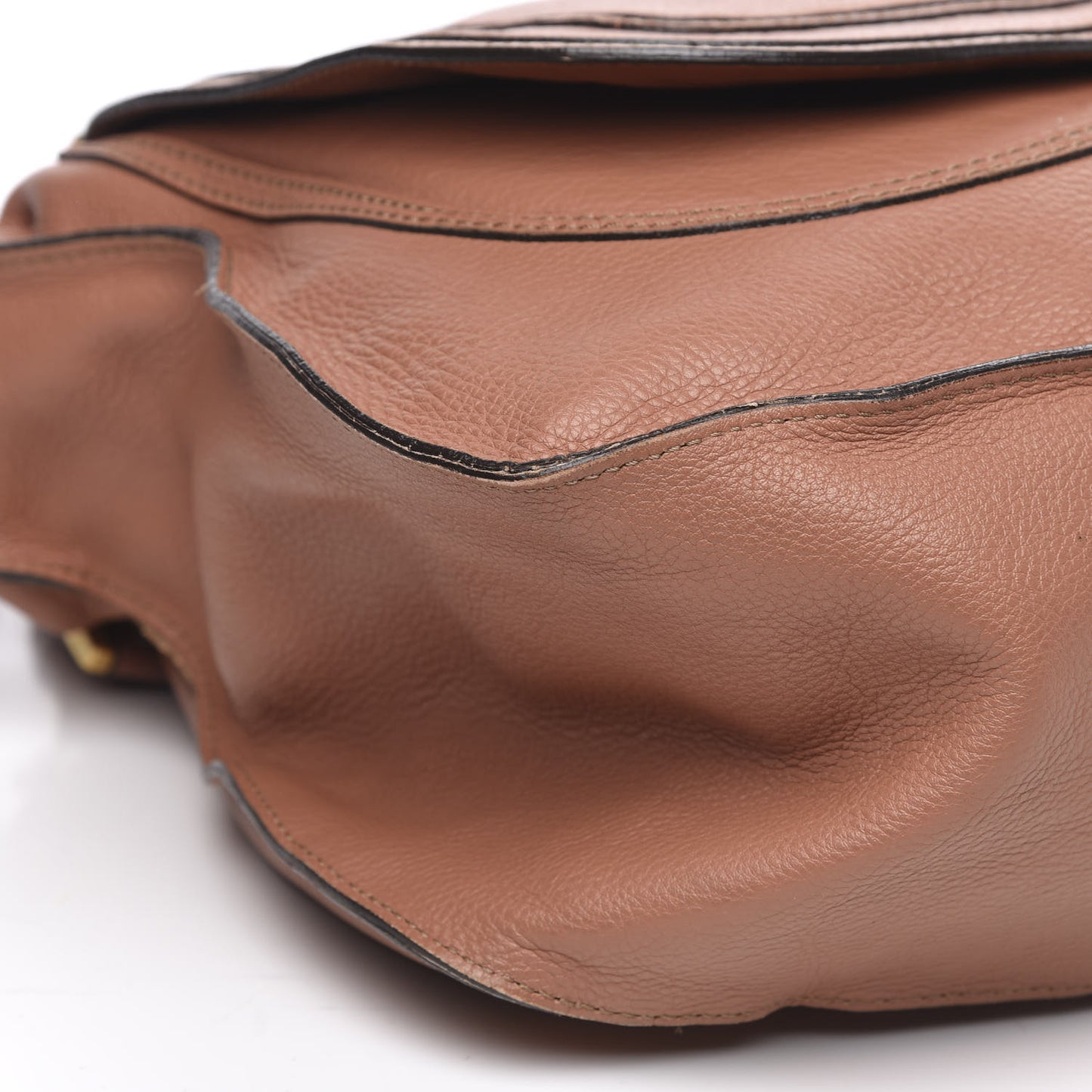 Calfskin Large Marcie Satchel Coral