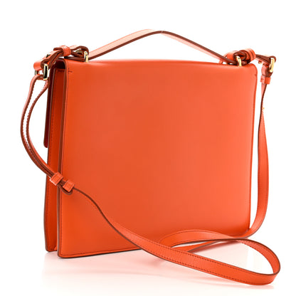 Salvatore Ferragamo Calfskin Gancio Lock Satchel Orange 2 of 8