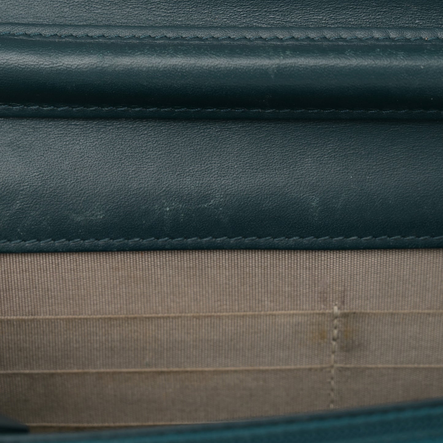 Velvet Quilted Boy Wallet On Chain WOC Teal