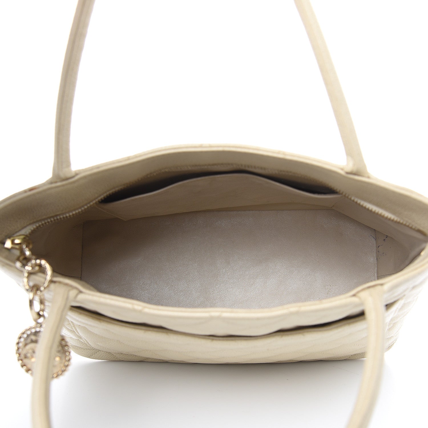 Chanel Caviar Quilted Medallion Tote Light Beige 5 of 17