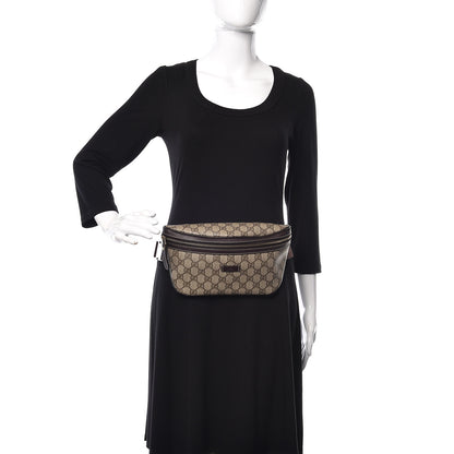 Gucci GG Supreme Monogram Belt Bag Dark Brown 2 of 9