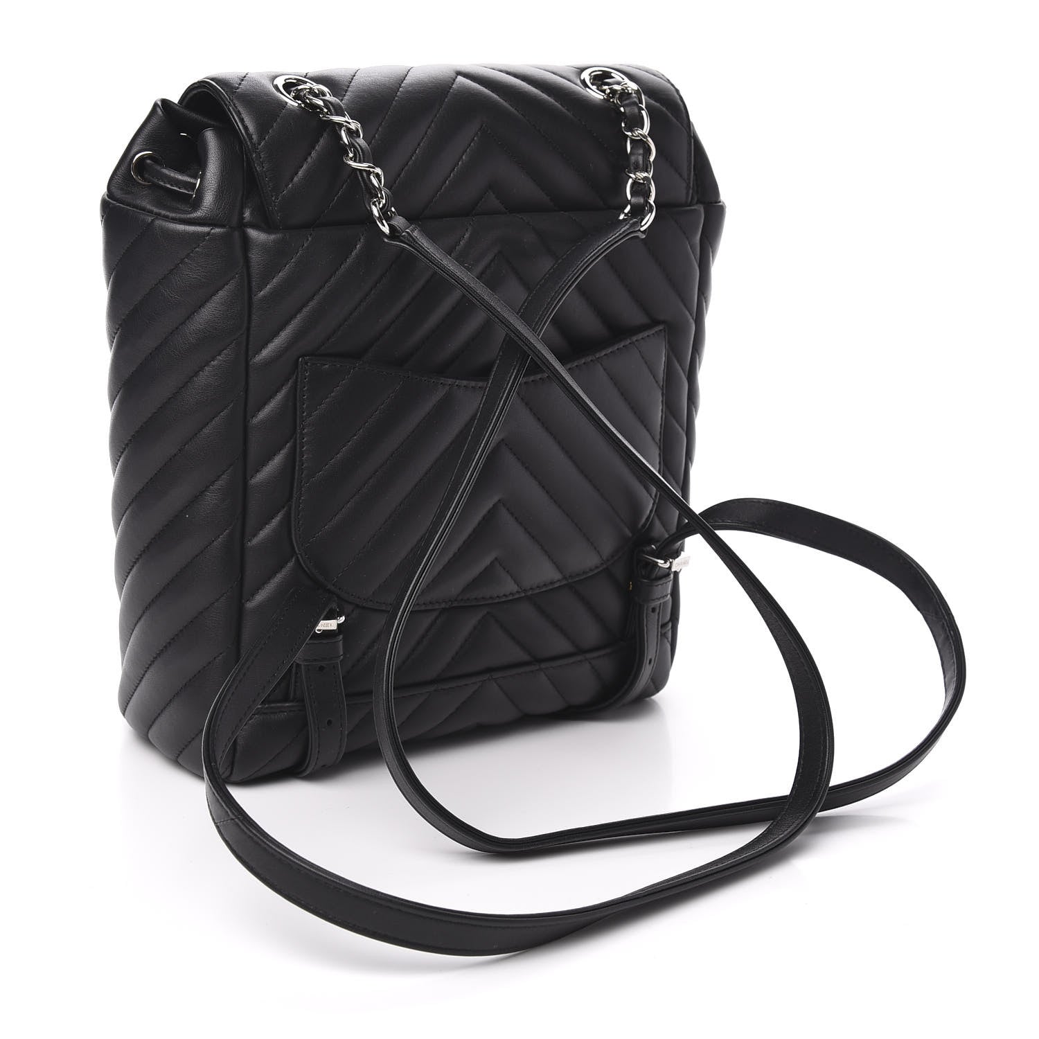 Chanel Calfskin Chevron Quilted Small Urban Spirit Backpack Black 2 of 10