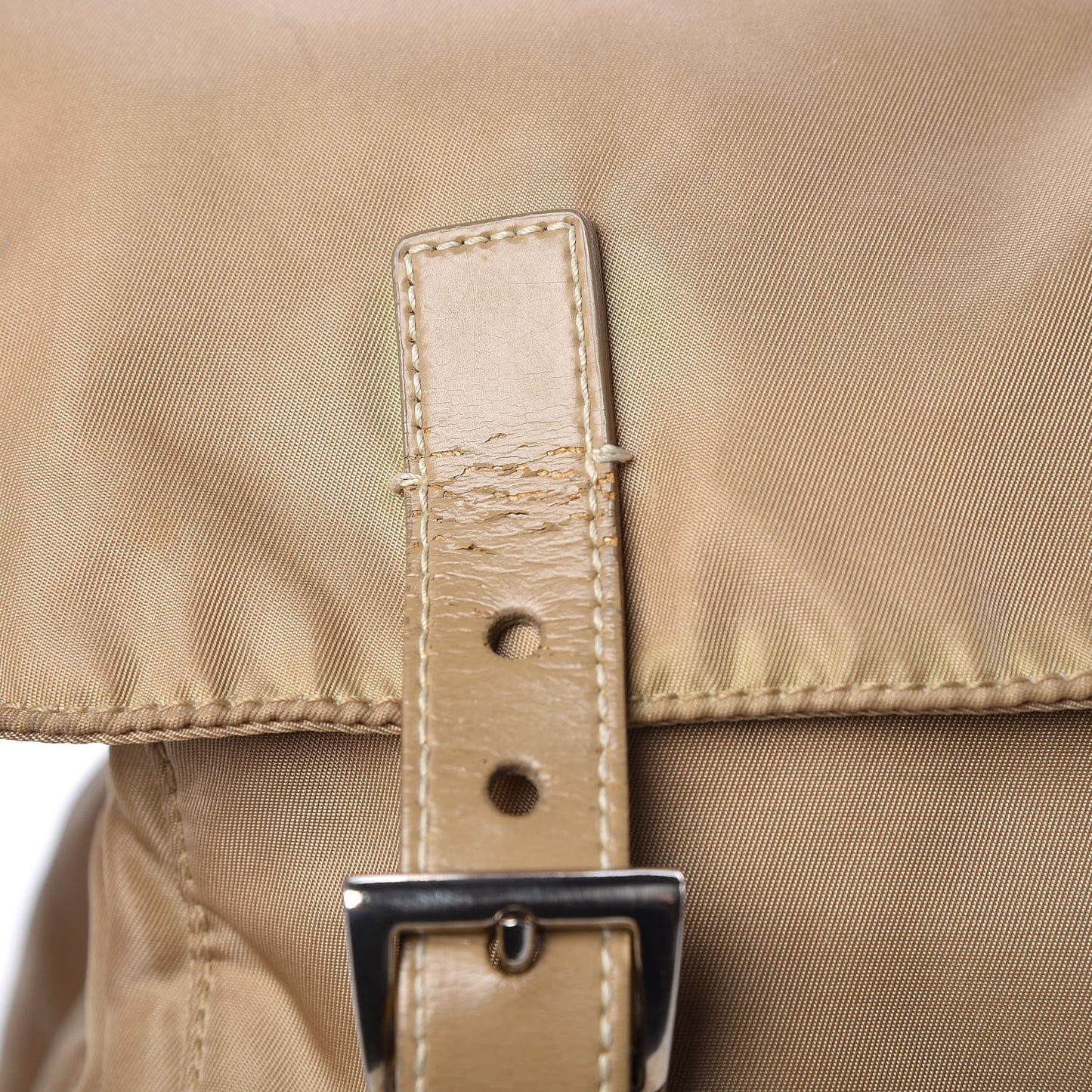 Tessuto Nylon Vela Messenger Bag Beige