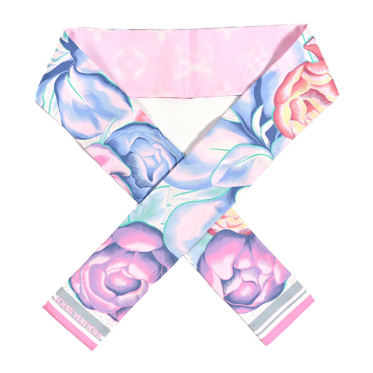 Silk Monogram Malle Fleurs Bandeau Mauve