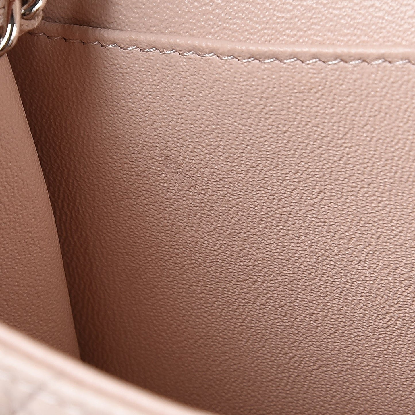Caviar Quilted Clutch With Chain Flap Light Pink