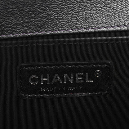 Chanel Iridescent Goatskin Quilted Medium Boy Flap Purple 6 of 7
