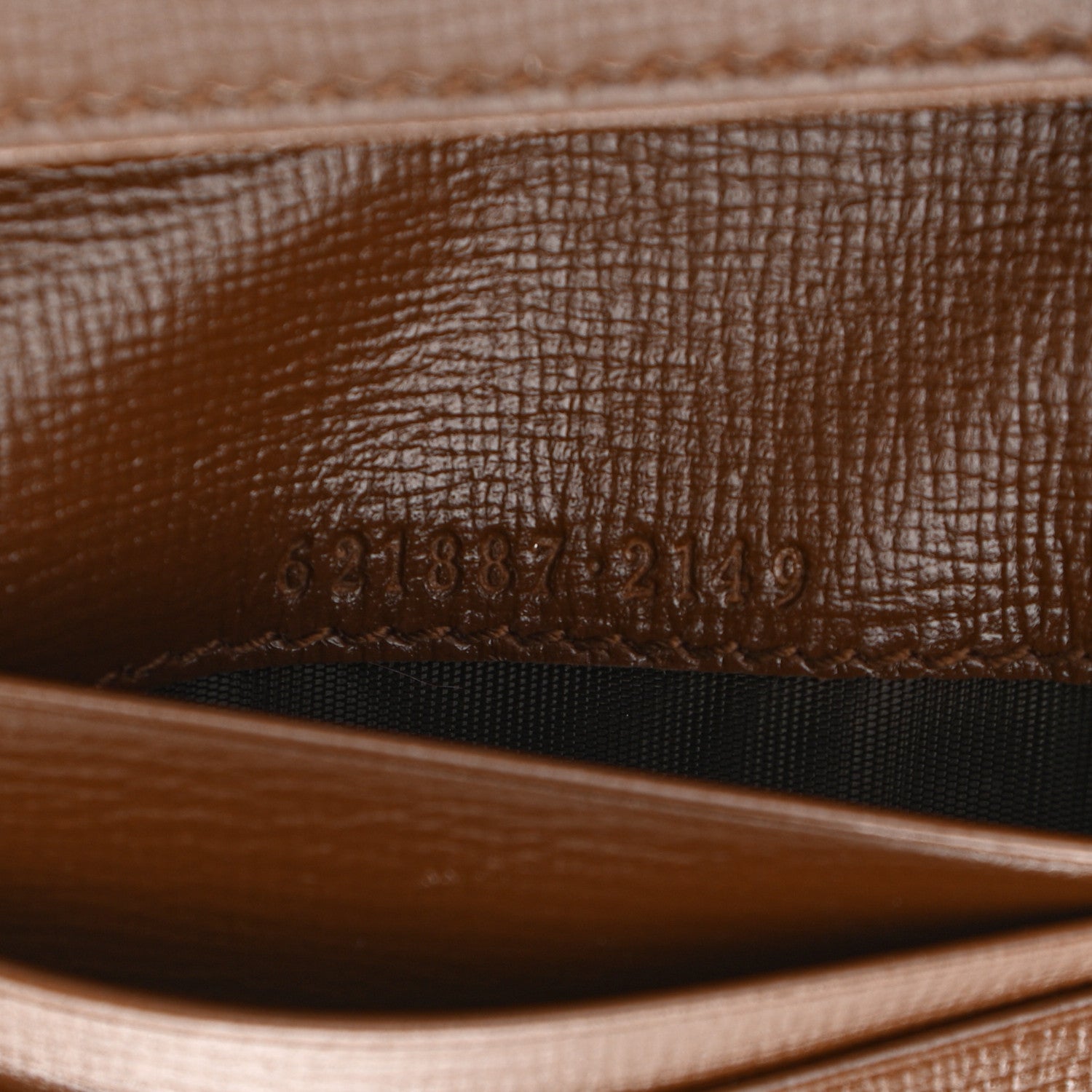 Gucci GG Supreme Monogram Horsebit 1955 Card Case Wallet Beige Ebony Brown Sugar 7 of 8