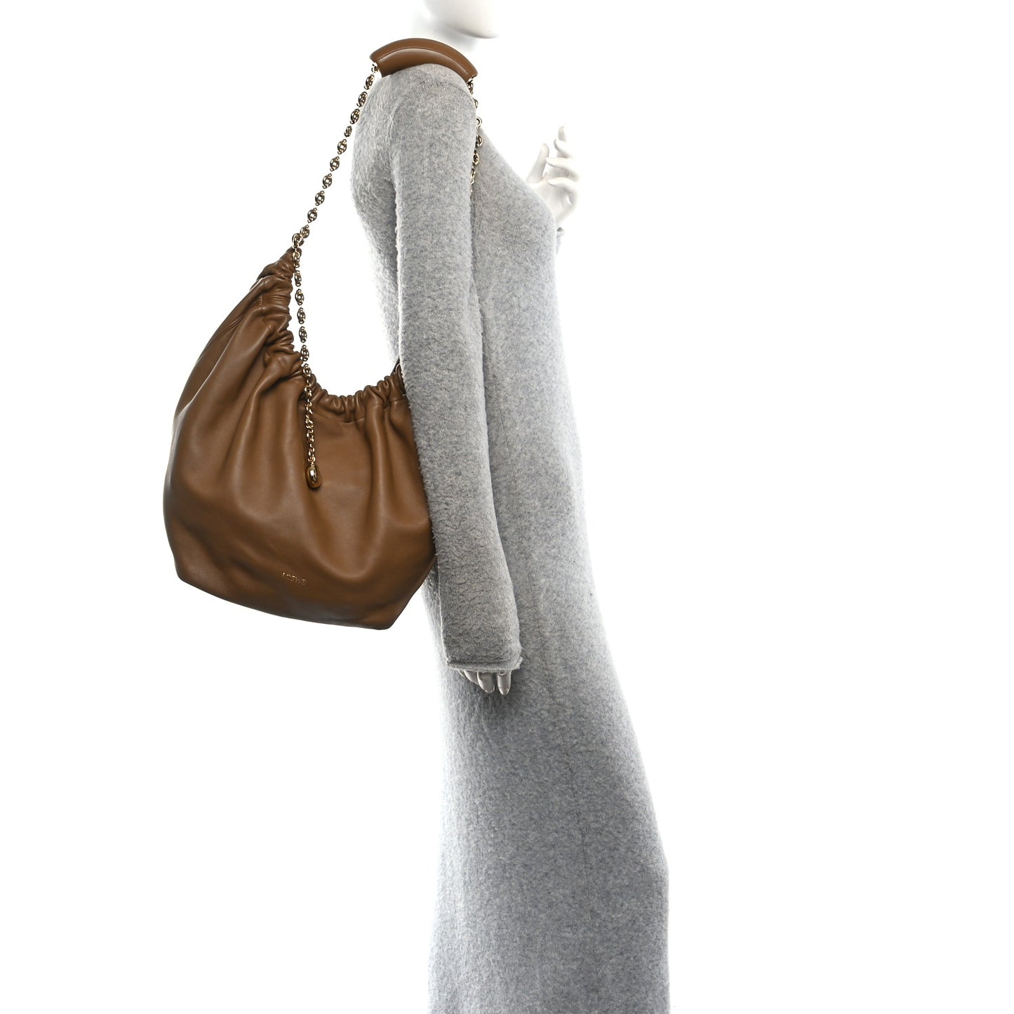 Mellow Nappa Medium Squeeze Bag Oak