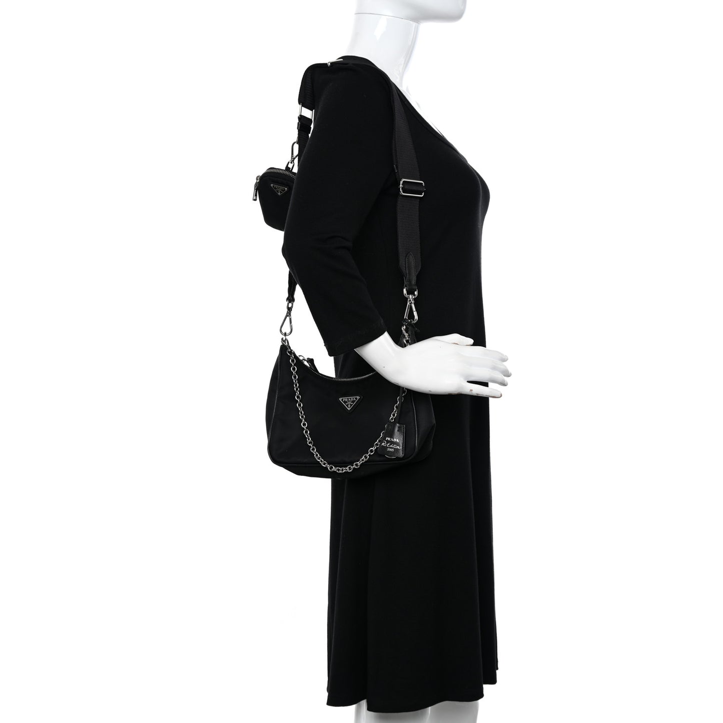 Nylon Re-Edition 2005 Shoulder Bag Black