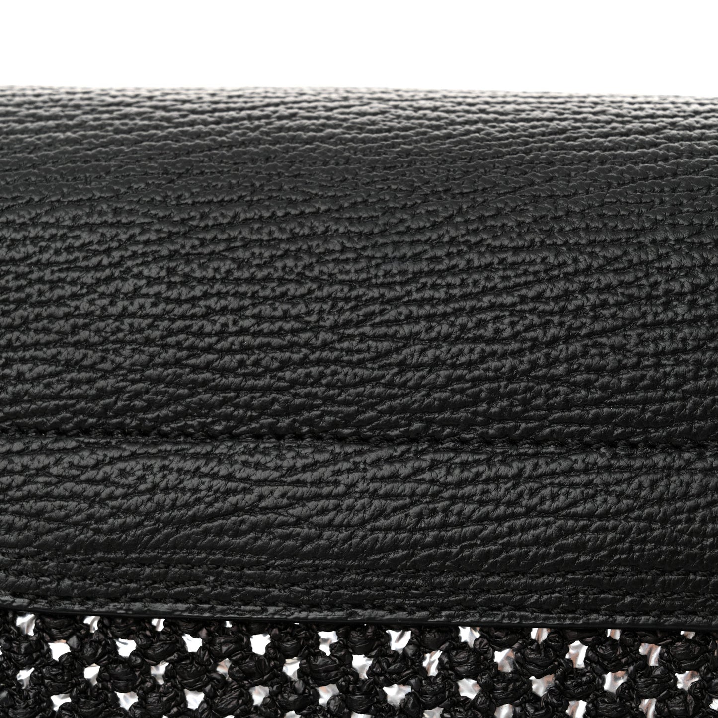 PHILLIP LIM 3.1 Textured Calfskin Woven Panel Medium Pashli Satchel Black Silver