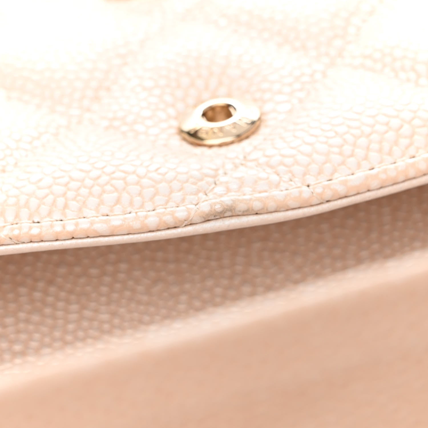 Chanel Iridescent Caviar Quilted Jumbo Double Flap Beige 14 of 21