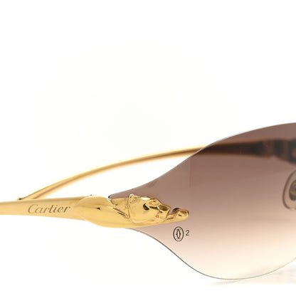 Cartier Metal Panthere De Cartier Rimless Sunglasses 7 of 8