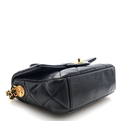 Chanel Caviar Quilted Small Twist Your Buttons Flap Black 4 of 10