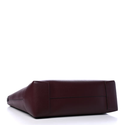 Burberry Calfskin Crest Embossed Small Tote Burgundy 3 of 4
