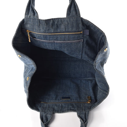 Prada Denim Logo Tote 5 of 6