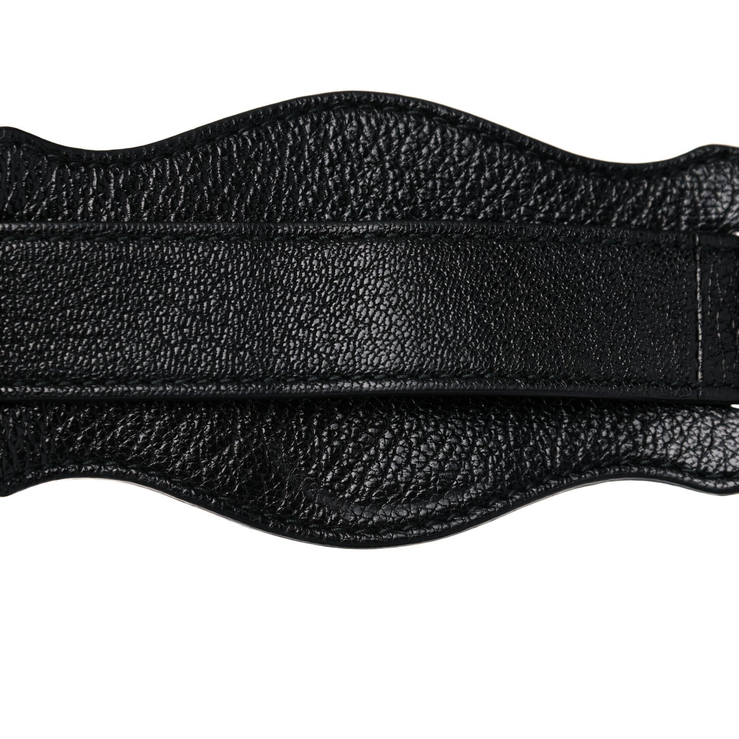 Chevre Silver Metallic Edge Hardware S City Black