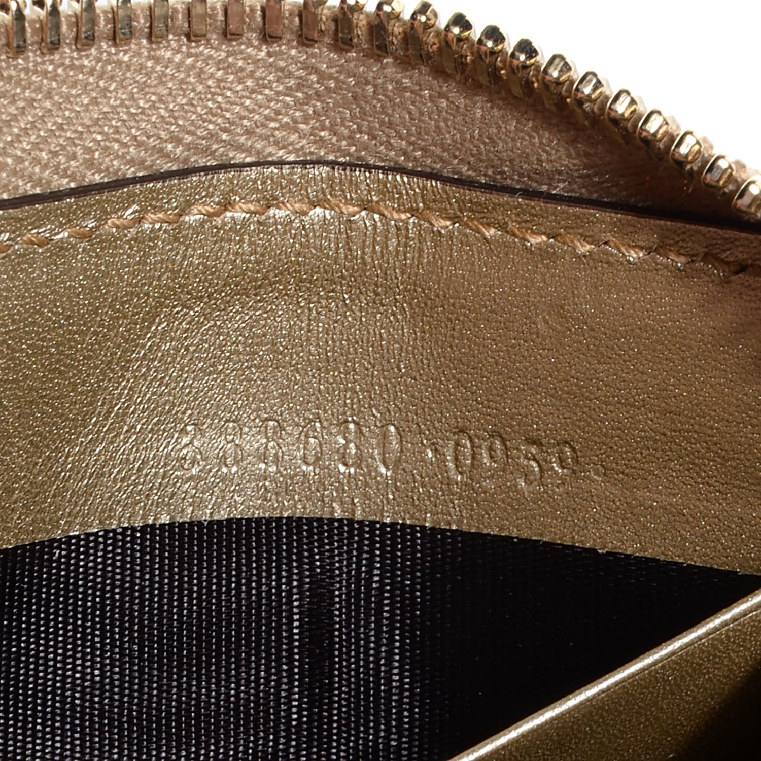 Gucci Metallic Microguccissima Bow Zip Around Wallet Golden Beige 7 of 7
