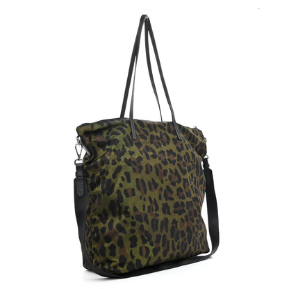 Prada Tessuto Nylon Stampato Saffiano Tote Militare 3 of 12
