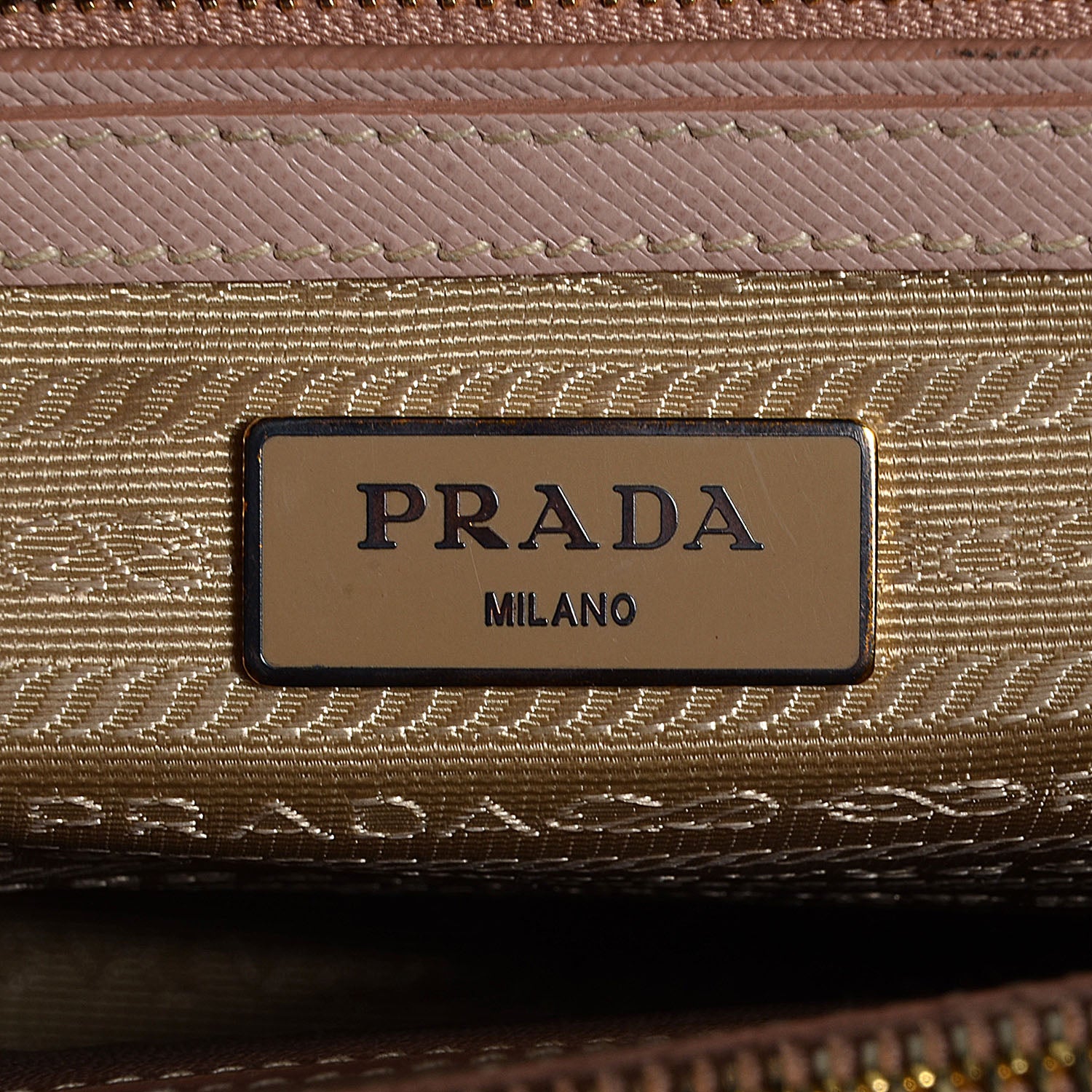 Prada Saffiano Lux Small Double Zip Tote Cammeo 7 of 10