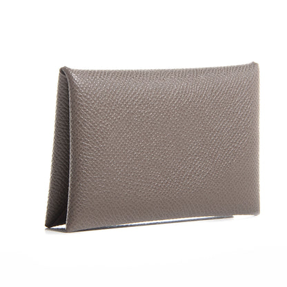 Hermes Epsom Calvi Card Case Etoupe 3 of 8