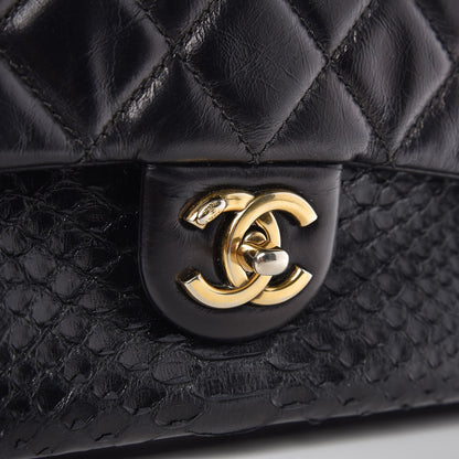 Chanel Calfskin Python Urban Mix Flap Black 11 of 12