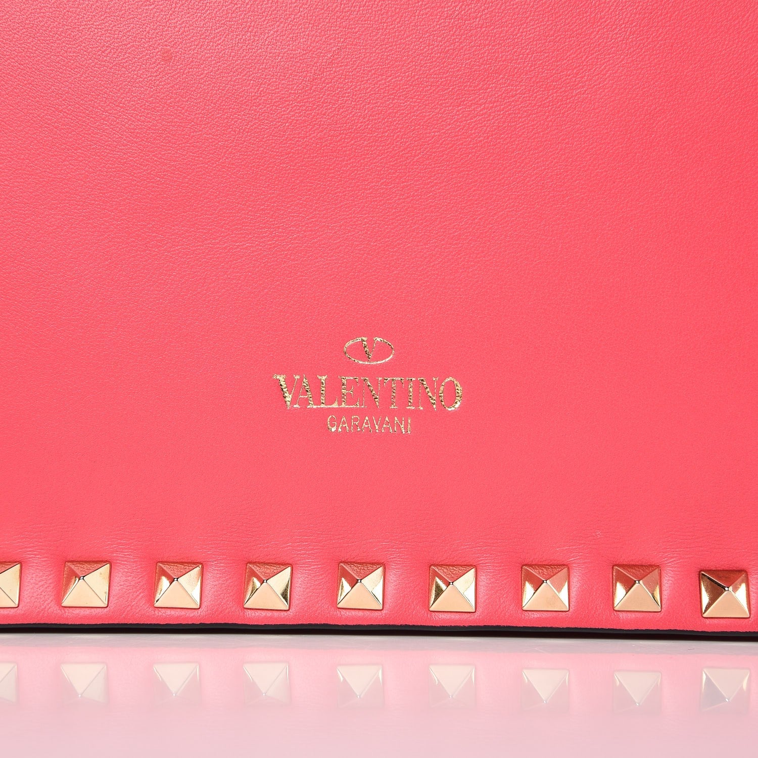 Valentino Garavani Nappa Rockstud Wristlet Clutch Deep Rose 7 of 7