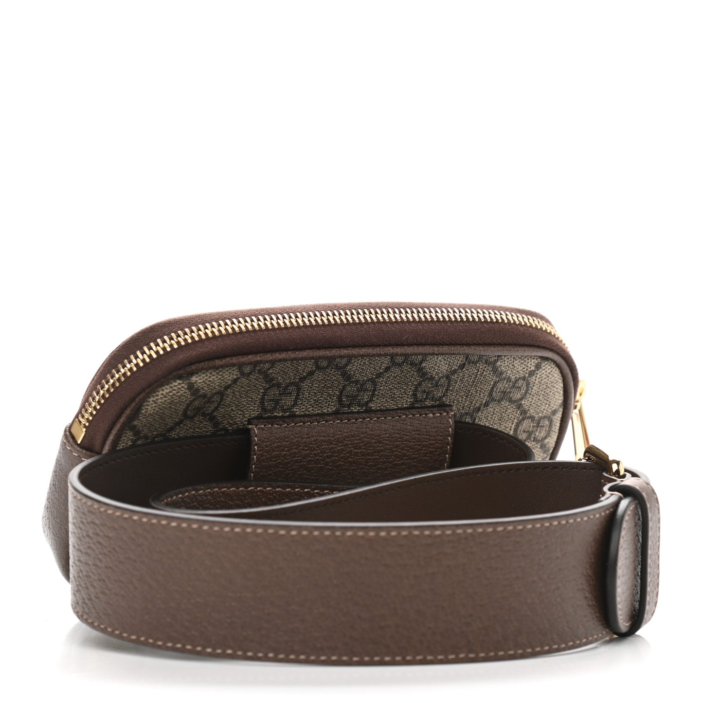 GG Supreme Monogram Ophidia Belted iPhone Case 75 30 Dark Brown