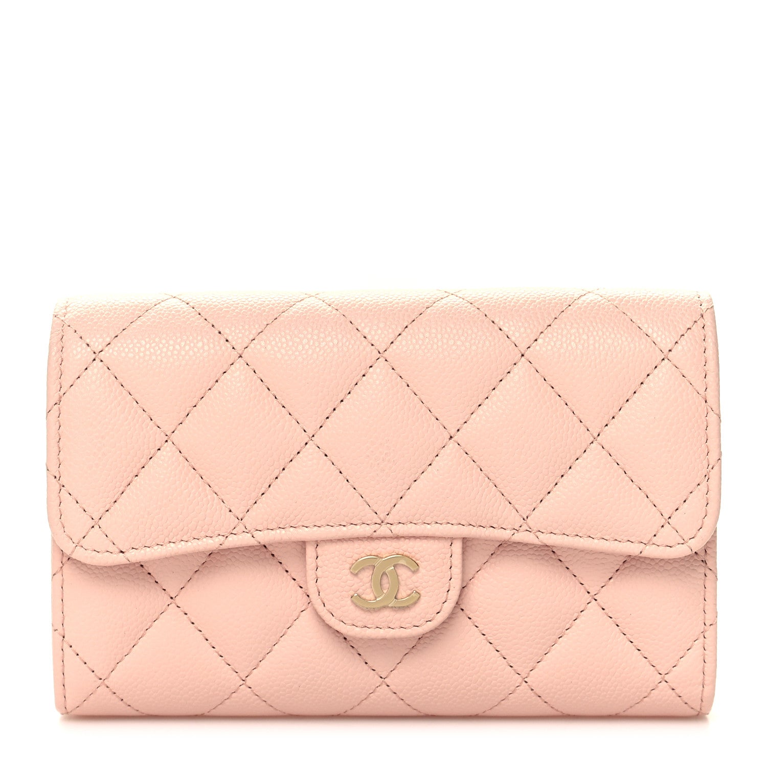 Chanel Caviar Quilted Medium Flap Wallet Light Pink 1 of 12
