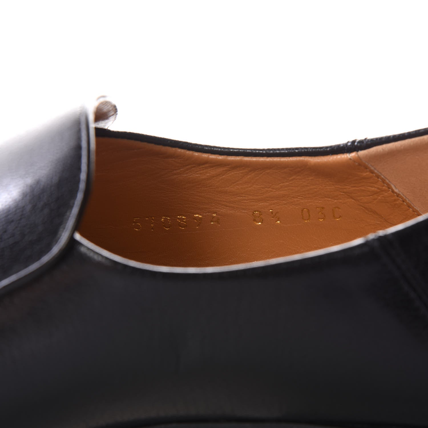 Gucci Goatskin Mens Horsebit Loafers 8.5 Black 8 of 8