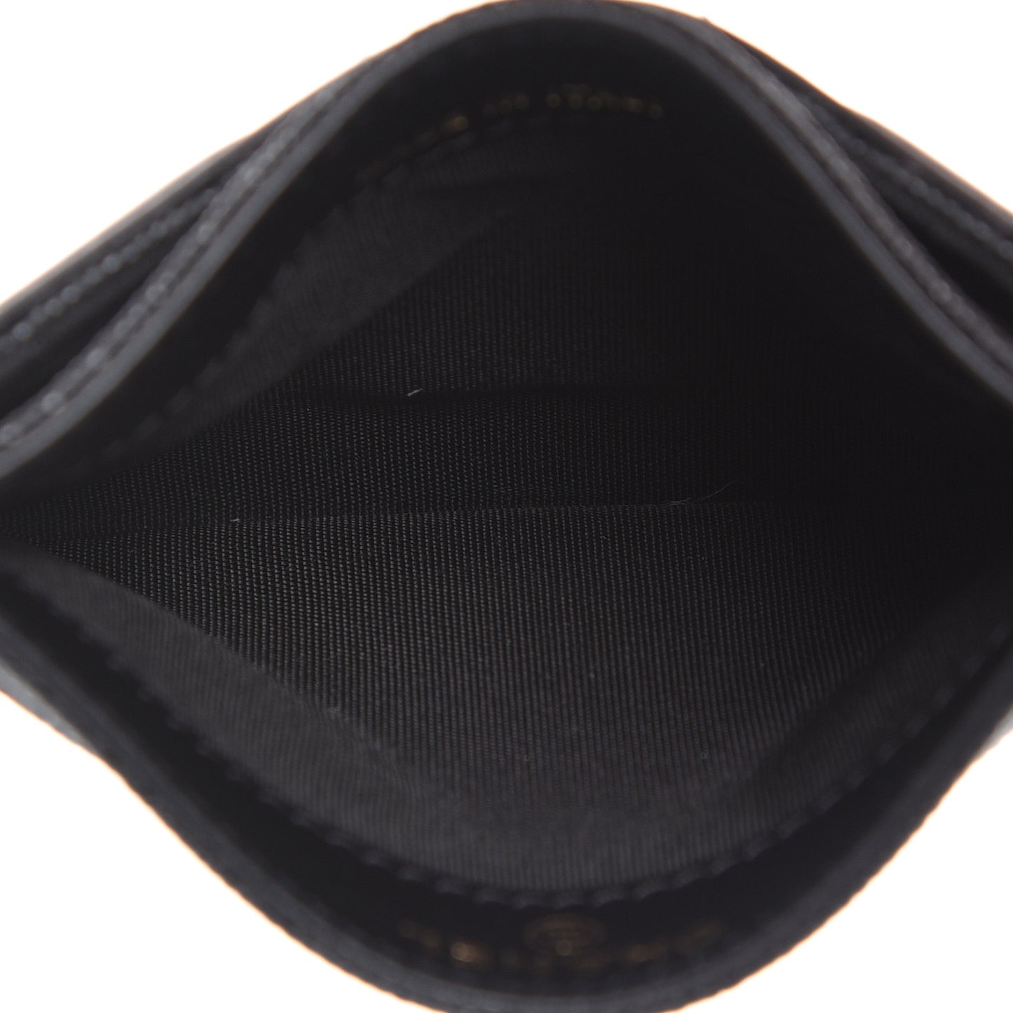 Caviar Quilted Filigree Card Holder Black
