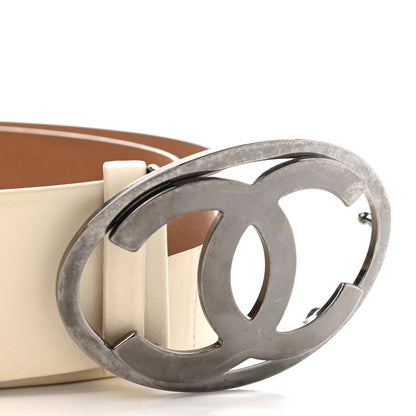 Chanel Calfskin CC Belt 90 36 White 9 of 9