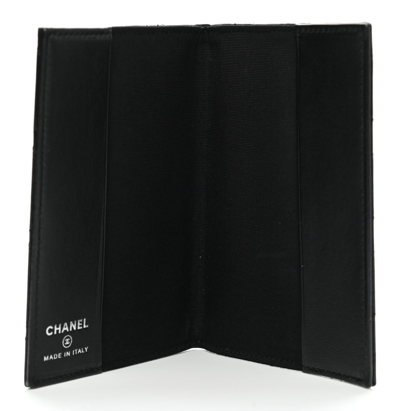 Patent Quilted Travel Wallet Black