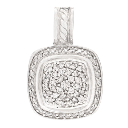 David Yurman Sterling Silver Pave Diamond 10mm Albion Pendant 1 of 3