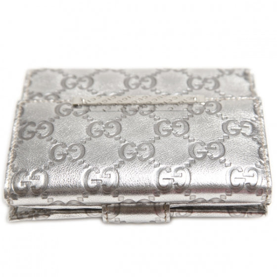 Guccissima French Wallet Silver