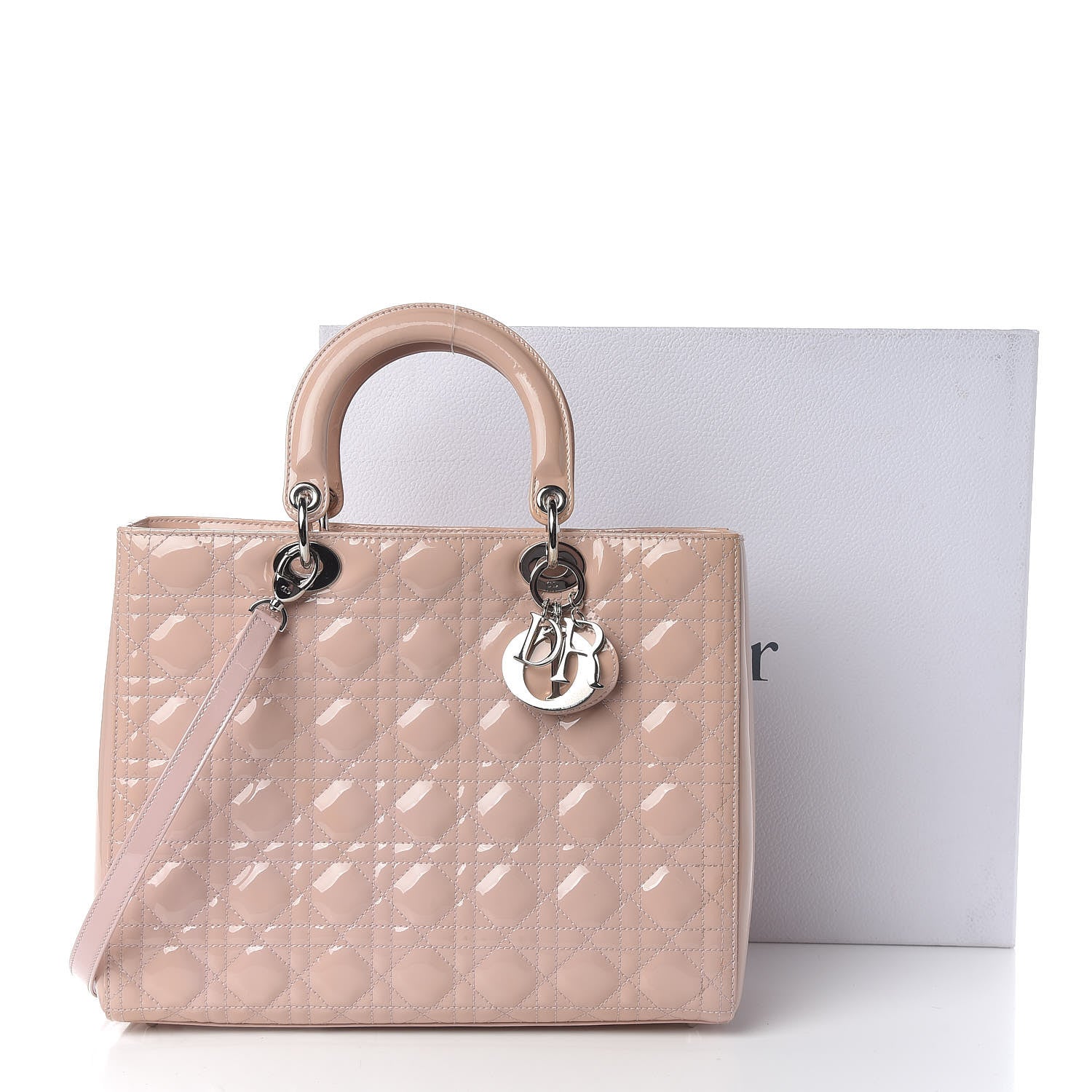 Christian Dior Patent Cannage Large Lady Dior Light Pink 15 of 15