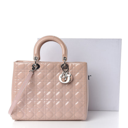 Christian Dior Patent Cannage Large Lady Dior Light Pink 15 of 15