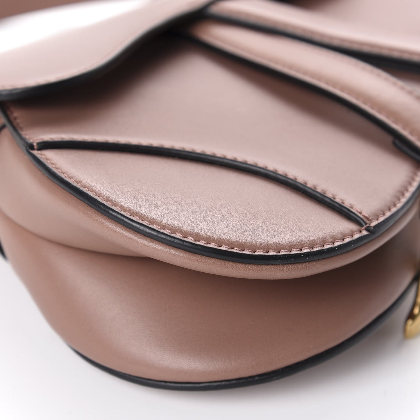 Calfskin Mini Saddle Bag Taupe
