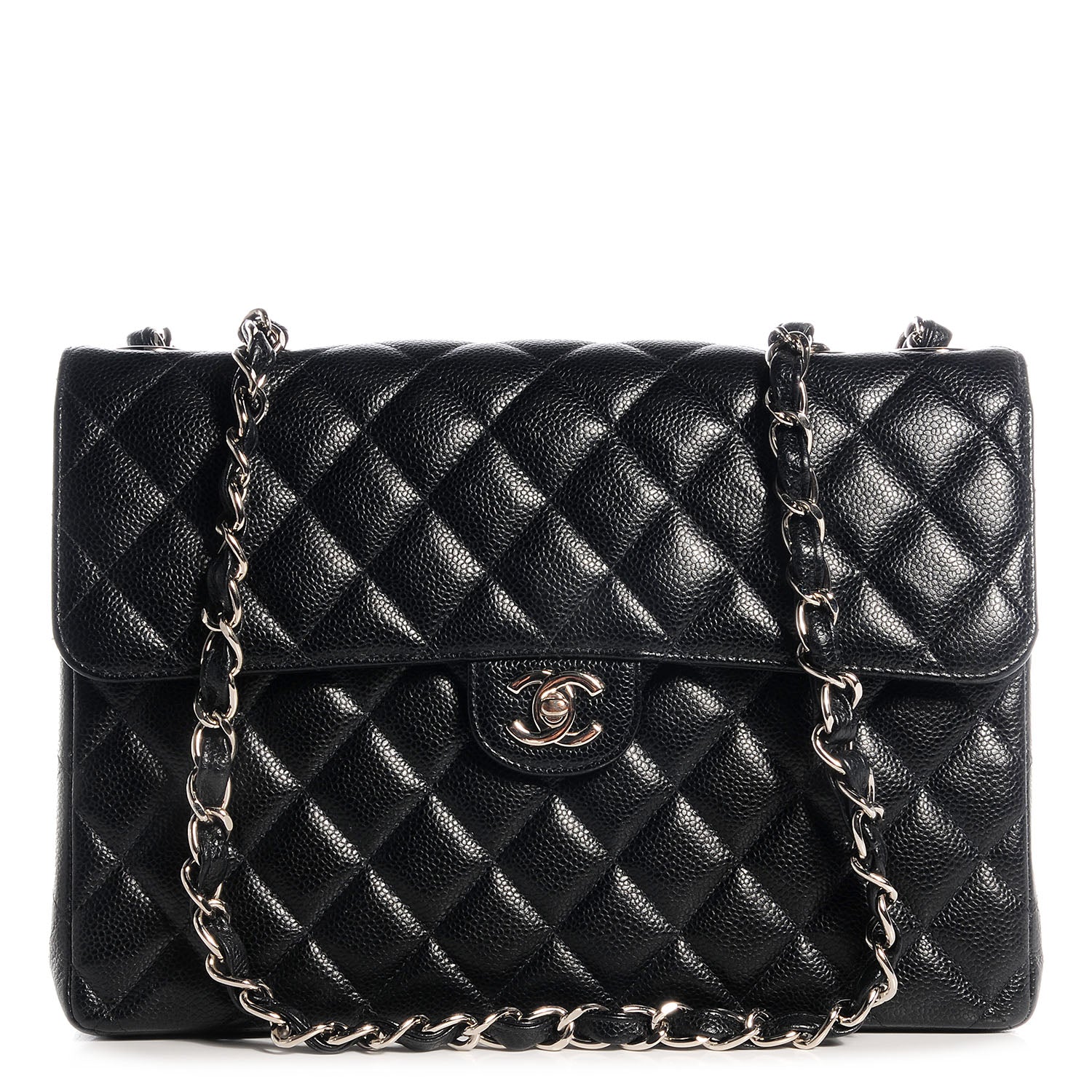 Chanel Caviar Jumbo Single Flap Black 1 of 9