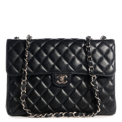 Chanel Caviar Jumbo Single Flap Black 1 of 9