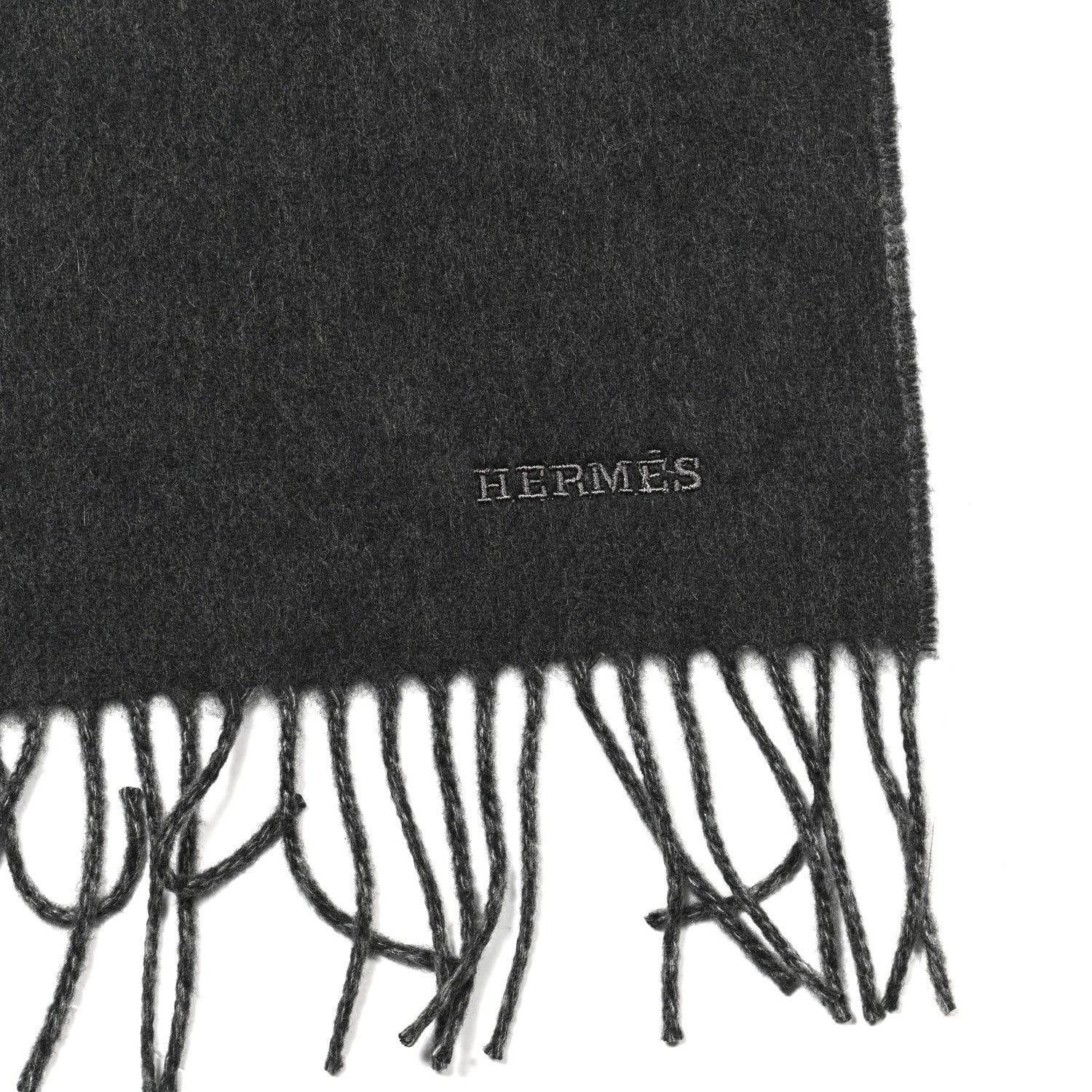 Hermes Cashmere Fringe Double Face Scarf 2 of 4