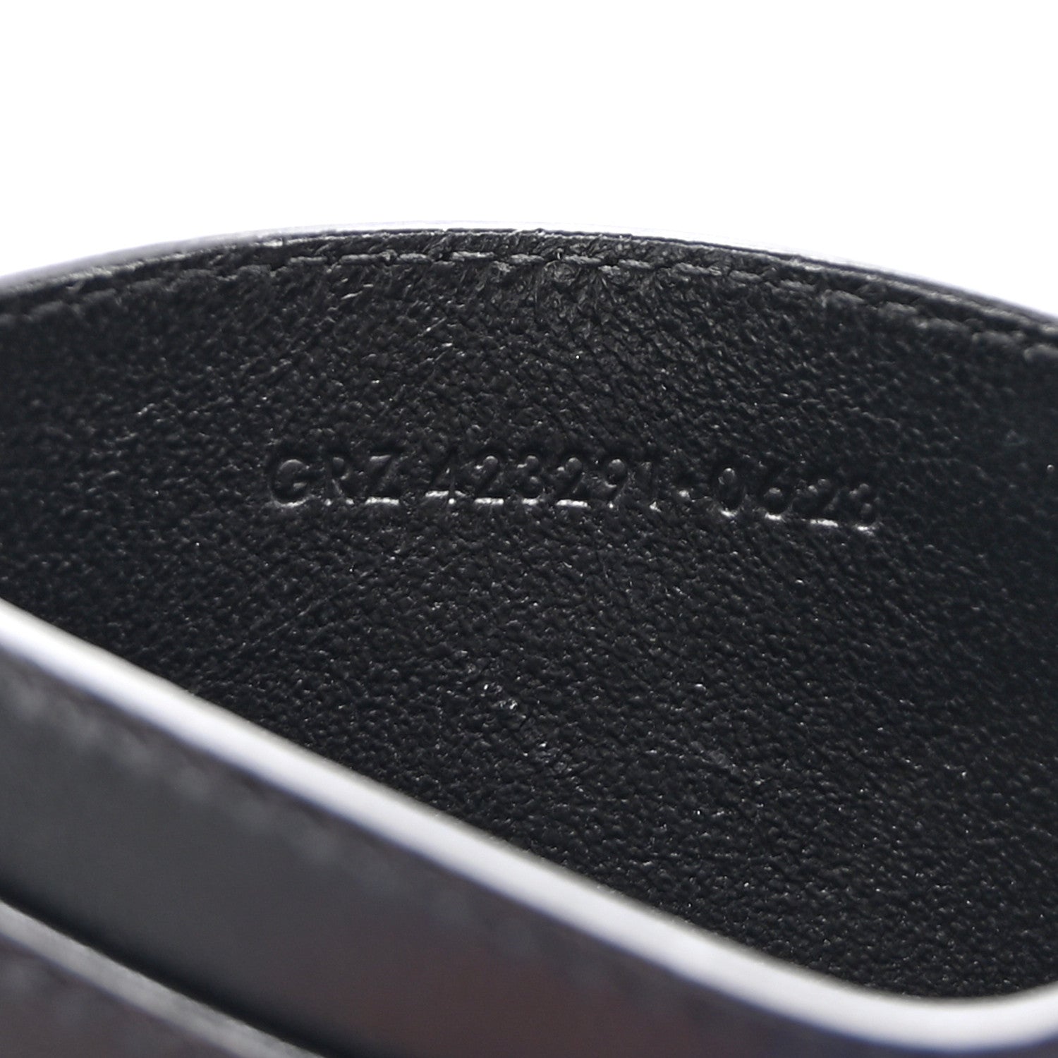 Saint Laurent Lambskin Matelasse Chevron Monogram Credit Card Case Black 7 of 8