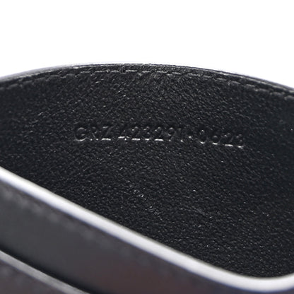 Saint Laurent Lambskin Matelasse Chevron Monogram Credit Card Case Black 7 of 8
