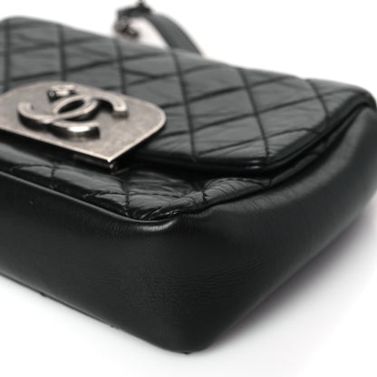 Chanel Aged Calfskin Quilted CC Square Flap Black 9 of 9