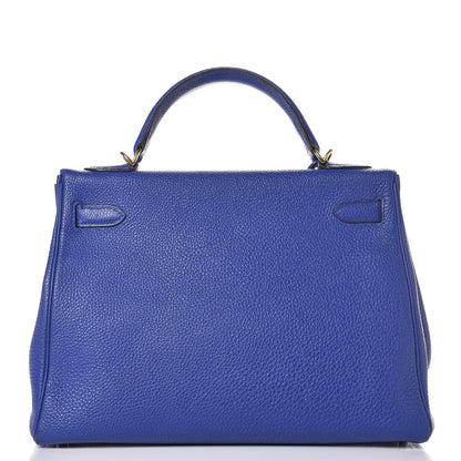 Hermes Togo Kelly Retourne 32 Bleu Electrique 4 of 49