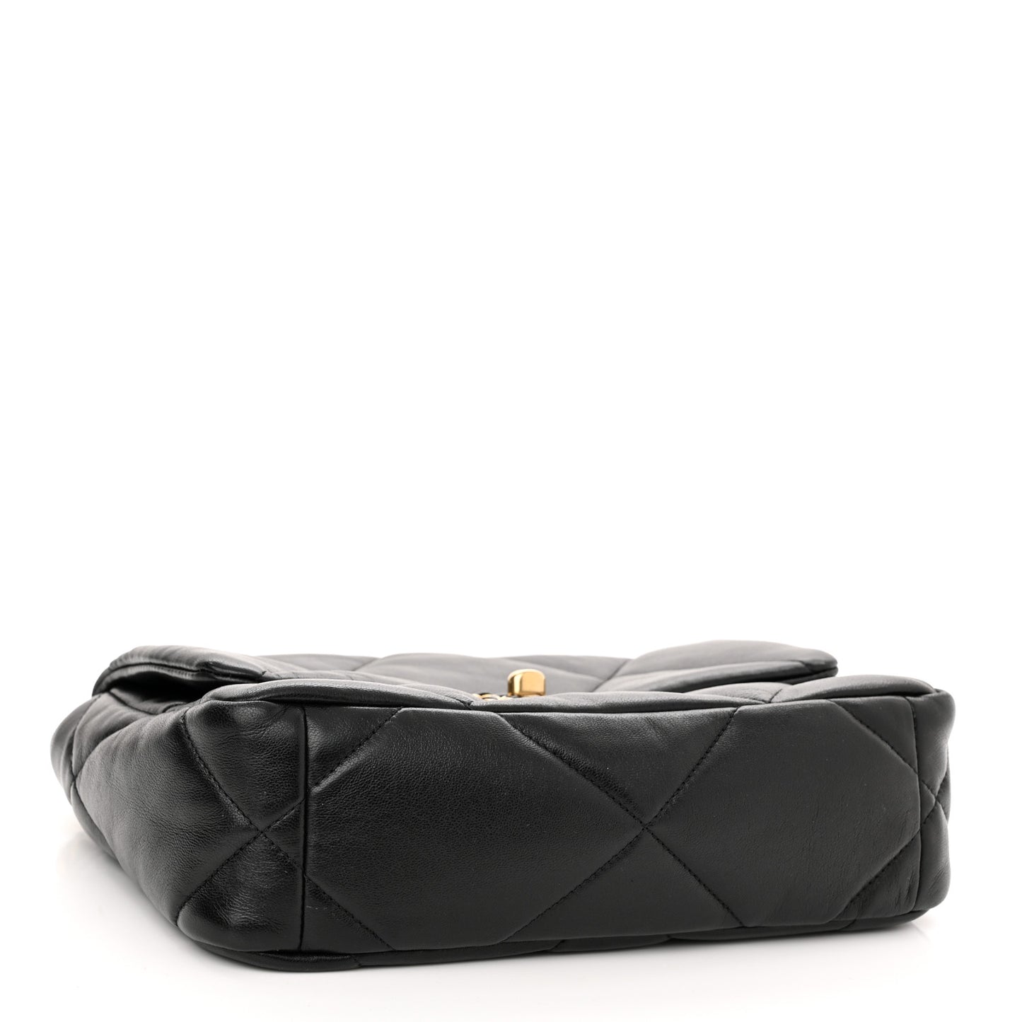 Goatskin Quilted Medium Chanel 19 Flap Black