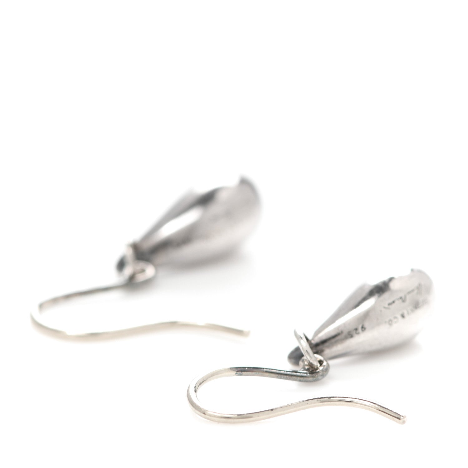 Tiffany Sterling Silver Elsa Peretti Teardrop Earrings 3 of 4