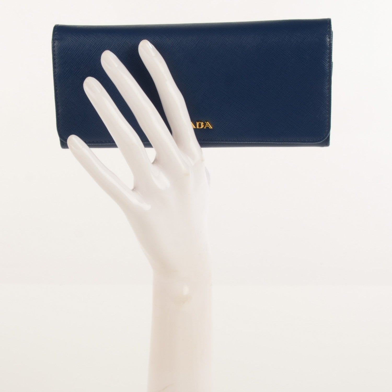 Prada Saffiano Bi-Color Trend Continental Wallet Bleuette Turchese 2 of 9