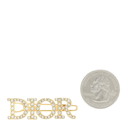 Christian Dior Metal Crystal Dior(r)evolution Barrette Gold 2 of 5
