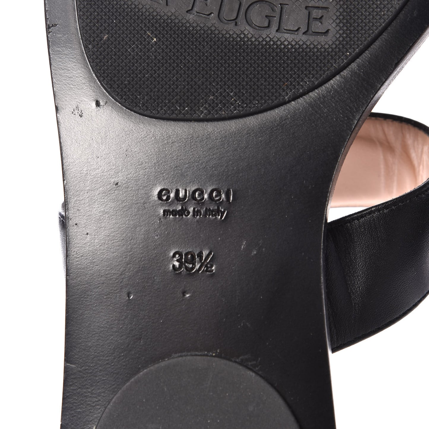 Calfskin GG Marmont Thong Sandals 39.5 Black