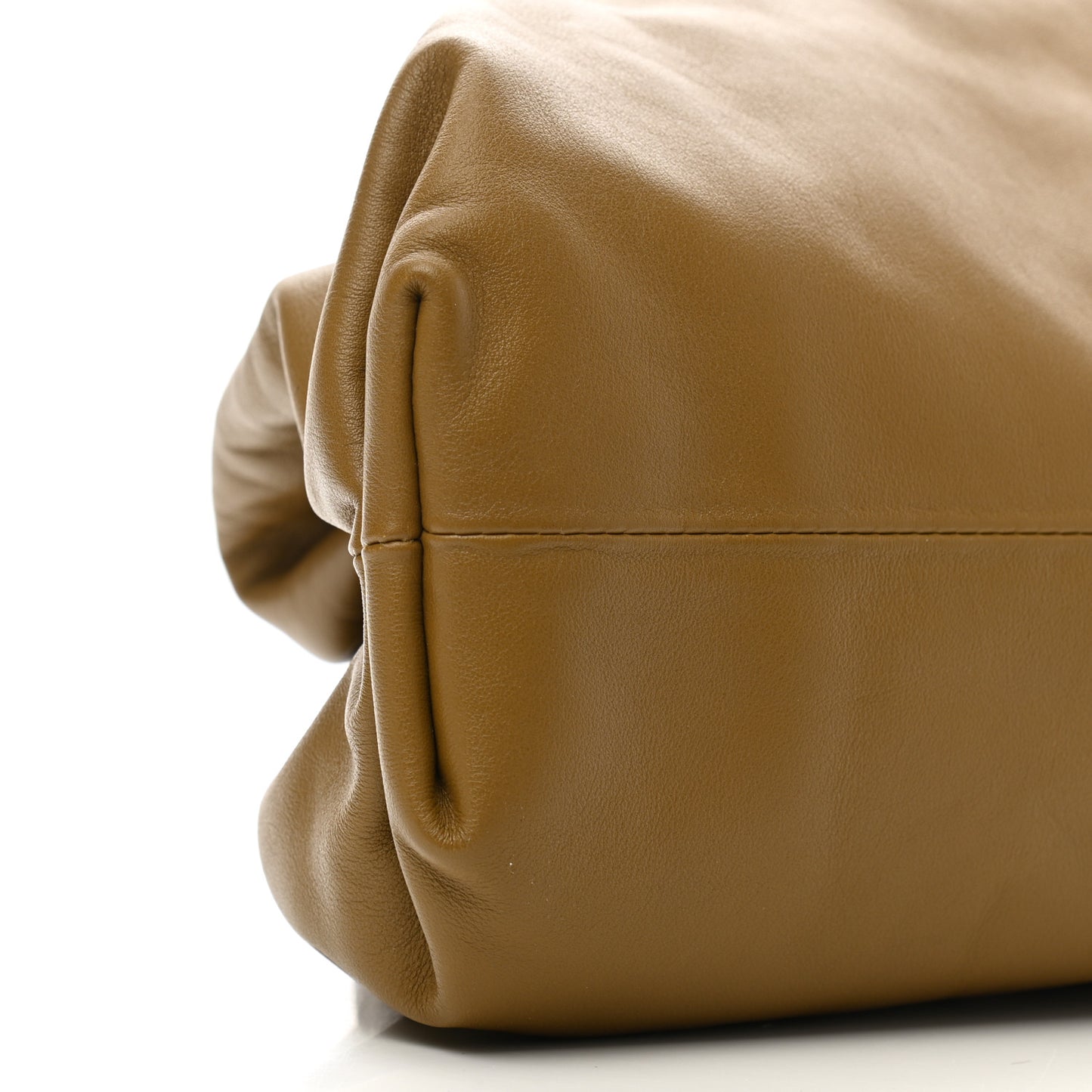 Smooth Butter Calf The Pouch Oversized Clutch Moutarde